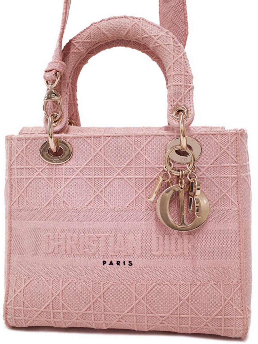 Christian Dior Cannage Embroidery Lady Day Handbag